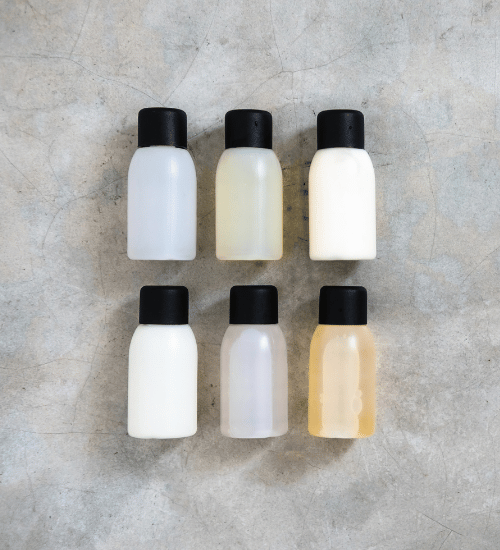 6 bottles of identical bottles, differed only by colour