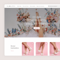Preview of an ecommerce website for a bridal store